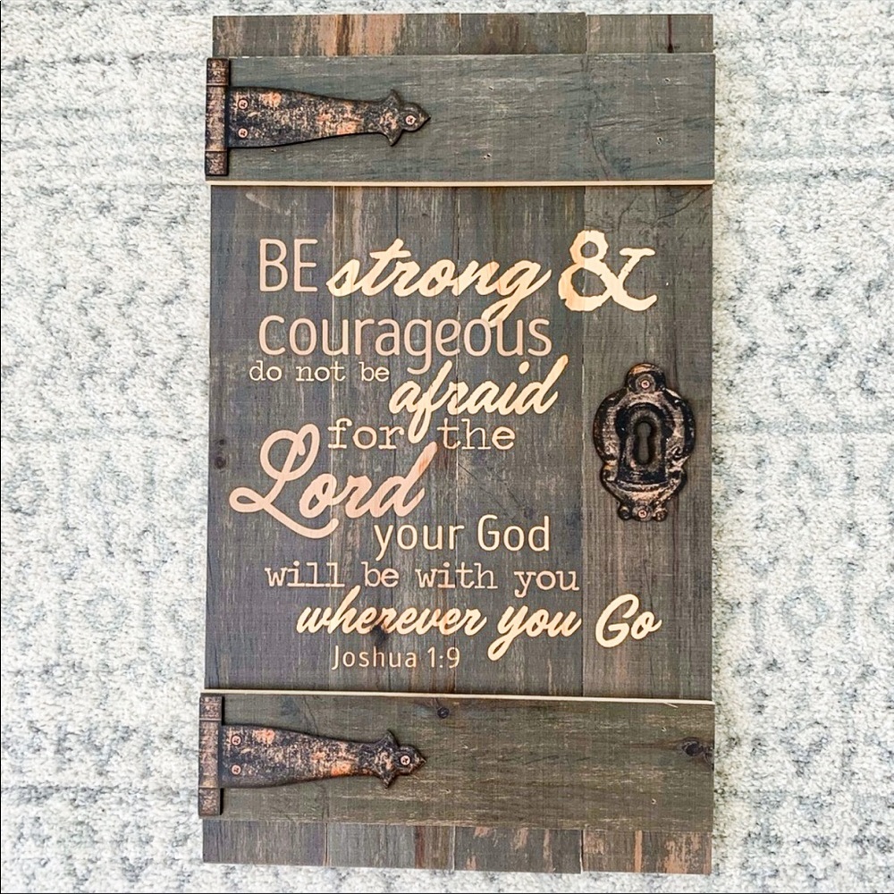 Barn Door Wall Decor Bible Verse